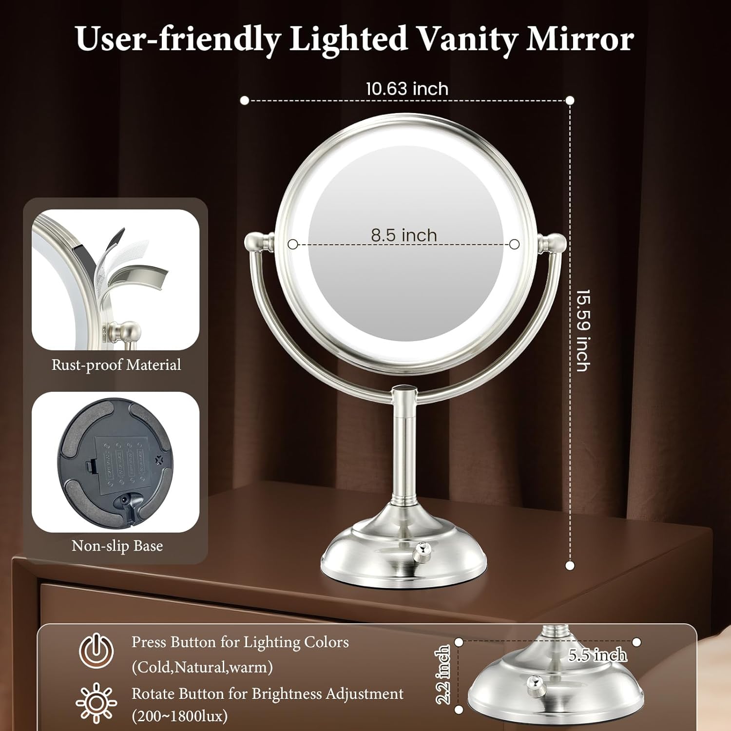 LED makeup mirror - Image 3