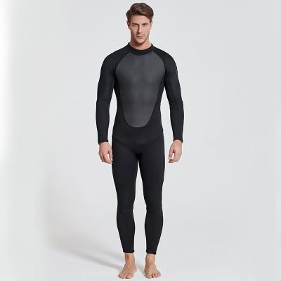 3MM One-Piece Rash Guard & Wetsuit - Men's Long-Sleeve Sun Protection Surfing Suit